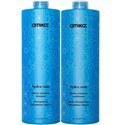 amika: hydro rush intense moisture shampoo & conditioner liter duo 2 pc.