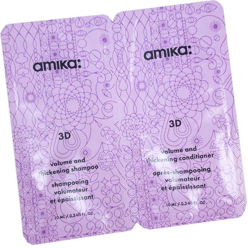 amika: 3D volume and thickening shampoo + conditioner sachet