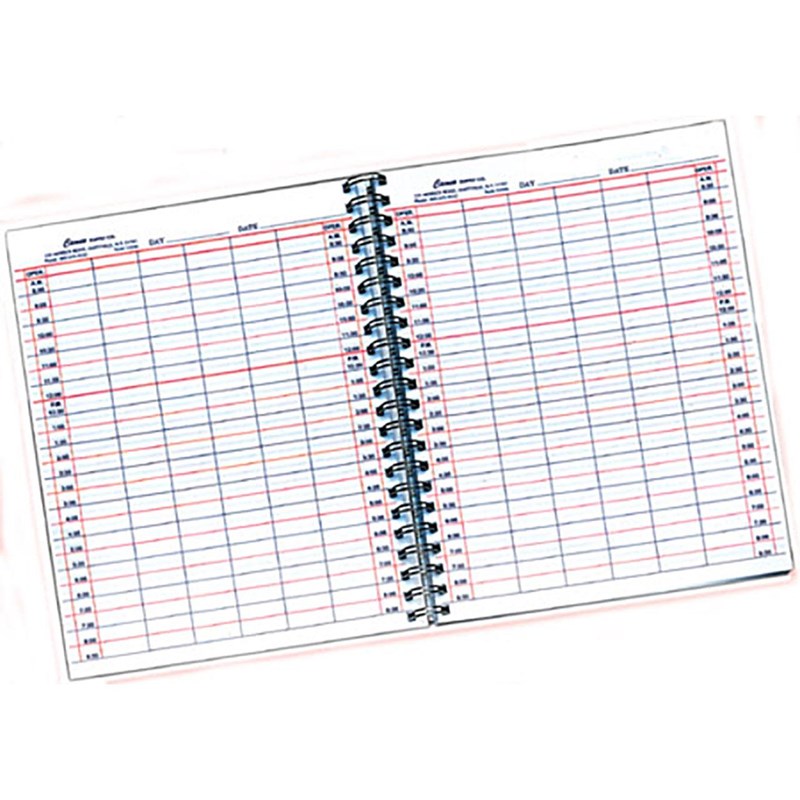 Cameo Wire Bound Appointment Book - 6 Months by 10 Column 11 inch x 14 inch