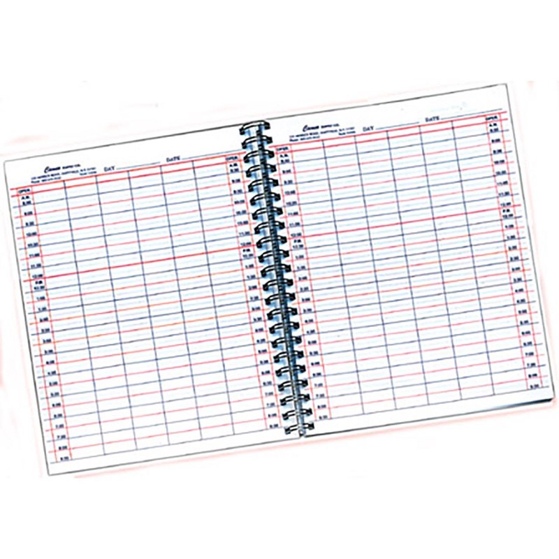 Cameo Wire Bound Appointment Book - 6 Months by 6 Column 11 inch x 8.5 inch