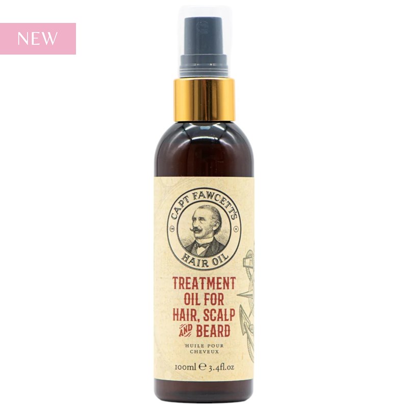 Captain Fawcett Treatment Oil For Hair, Scalp, and Beard 3.4 Fl. Oz.