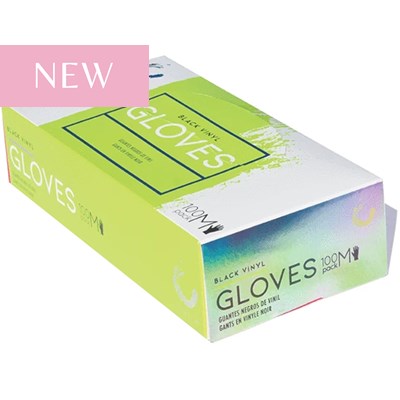 Colortrak Black Vinyl Gloves- Powder-Free Medium