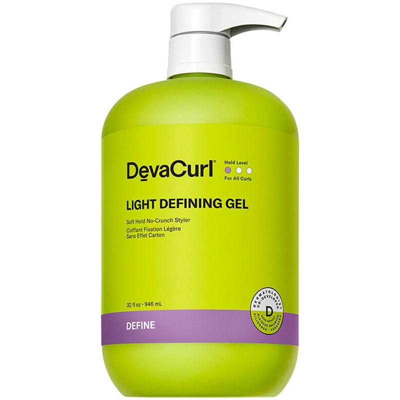 DevaCurl LIGHT DEFINING GEL Soft Hold No-Crunch Styler Liter