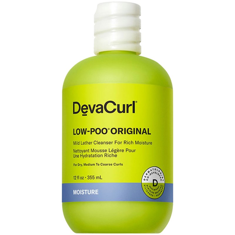 DevaCurl LOW-POO ORIGINAL Mild Lather Cleanser For Rich Moisture 12 Fl. Oz.