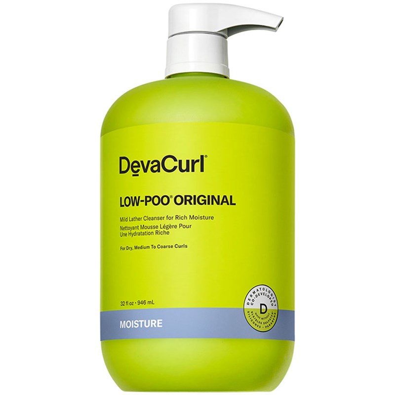 DevaCurl LOW-POO ORIGINAL Mild Lather Cleanser For Rich Moisture Liter