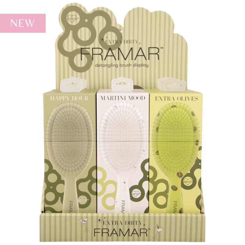 Framar Extra Dirty Detangle Brush Display 10 pc.