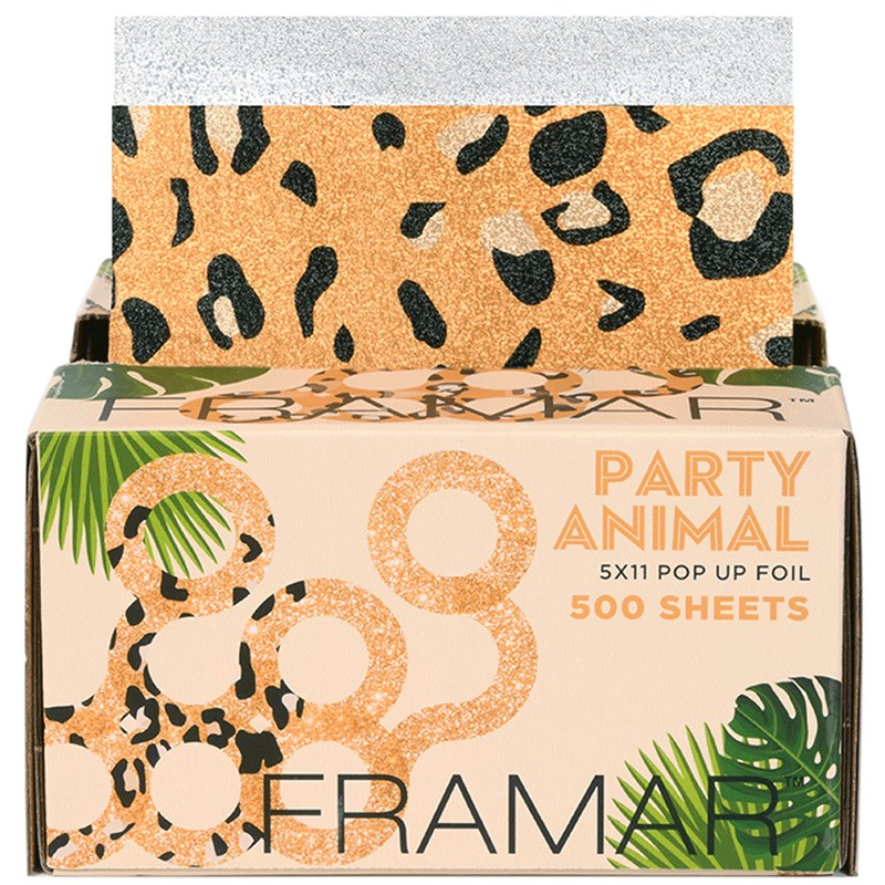 Framar Embossed Pop Up Foil Medium Party Animal 5 inch x 11 inch 500 ct.