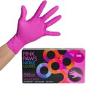 Framar Pink Paws Powder Free Nitrile Gloves Large