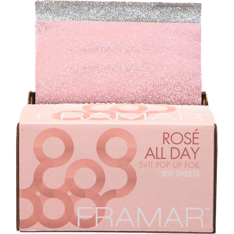 Framar Embossed Pop Up Foil Medium Rosé All Day 5 inch x 11 inch 500 ct.