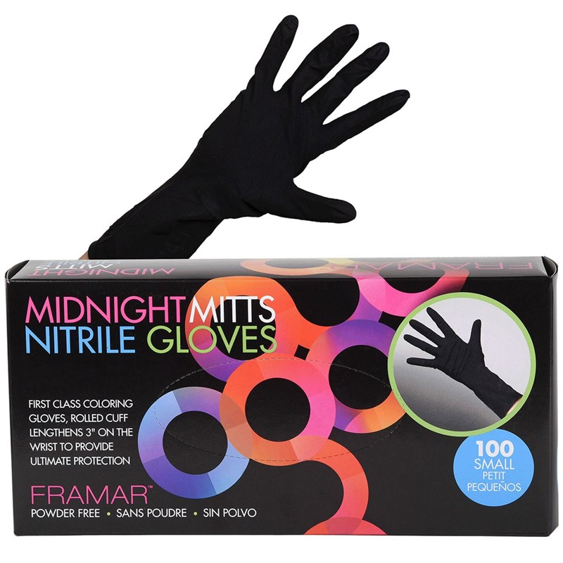 Framar Midnight Mitts Gloves 100 ct. Small