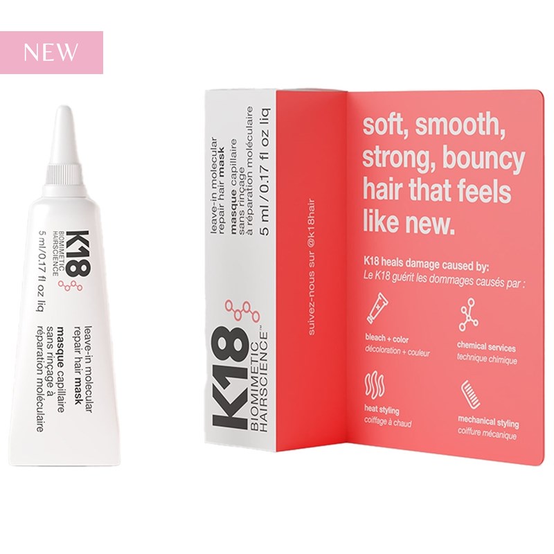 K18 leave-in molecular repair hair mask single tube 0.17 Fl. Oz.