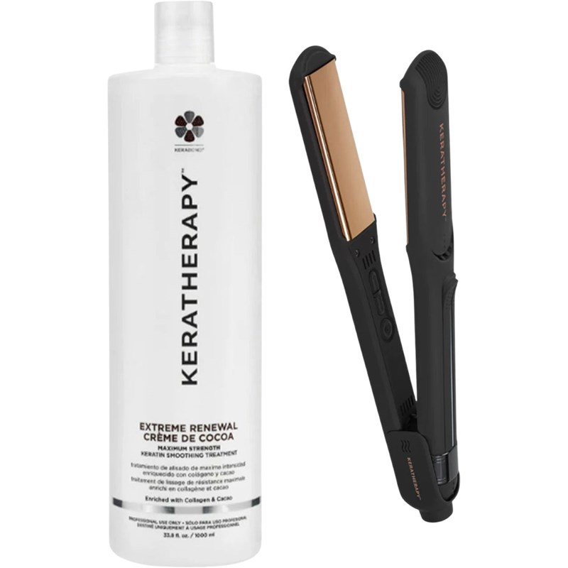 Keratherapy Buy 1 EXTREME RENEWAL CREME DE COCOA, Get 1 Flat Iron FREE! 2 pc.