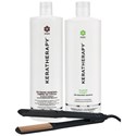 Keratherapy Buy 1 EXTREME RENEWAL CREME DE COCOA & 1 CLEAN START SHAMPOO, Get 1 Flat Iron FREE! 3 pc.