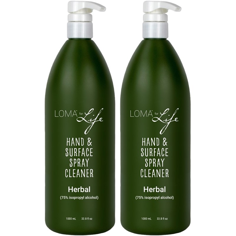 LOMA BOGO- Hand & Surface Cleaner with Aloe 75% Isopropyl Alcohol Liter 2 pc.