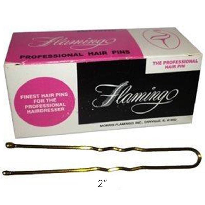 Morris Flamingo Crimped Ball-Tip Hair Pins - Brown, 2 Inch 1 lb.