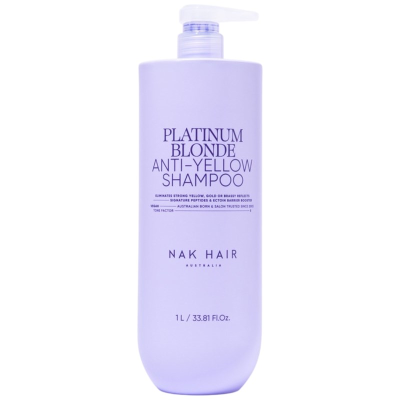 NAK Hair PLATINUM BLONDE ANTI-YELLOW SHAMPOO Liter