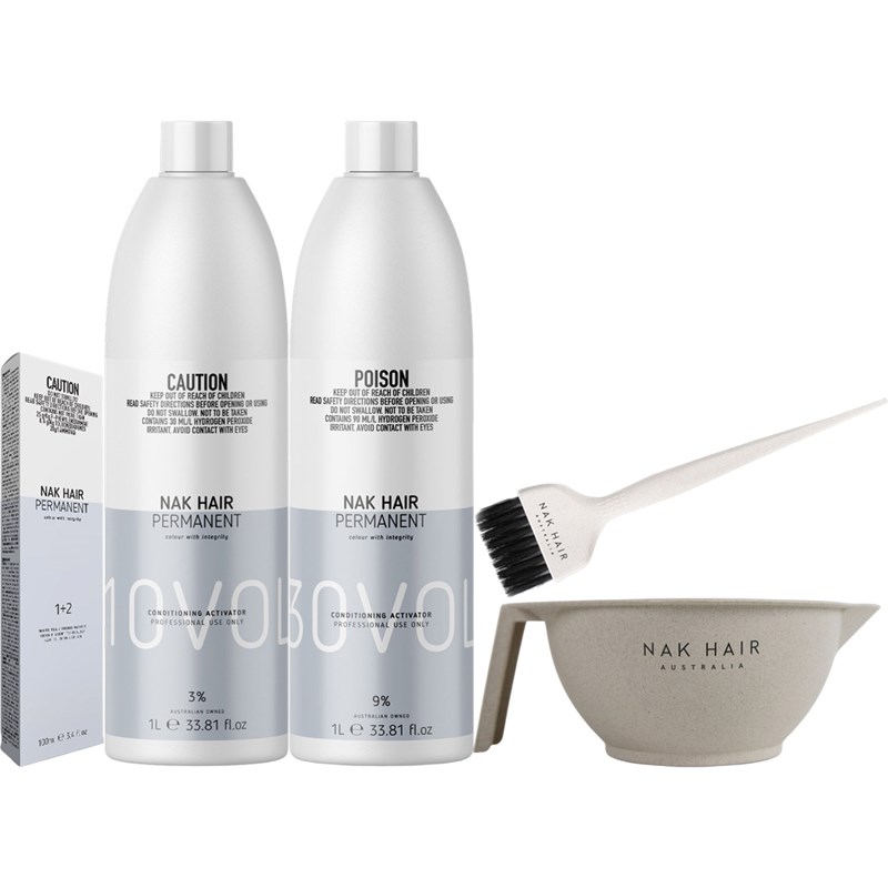 NAK Professional Buy 36 Permanent Shades, Get 2 Activators, Bowl, Brush, and Chart FREE!