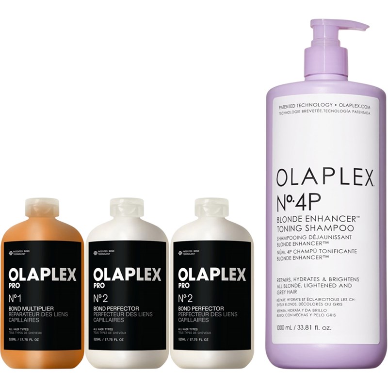 OLAPLEX Buy 1 BOND BUILDING SALON KIT, Get 1 Nº.4P BLONDE ENHANCER TONING SHAMPOO Liter FREE! 2 pc.