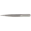 PremierLash Straight Stainless Steel Lash Tweezers with Diamond Grip 4.7 Inches