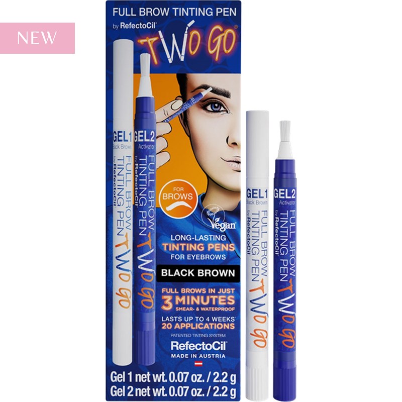 RefectoCil Two Go Full Brow Tinting Pen - Black Brown 2 pc.