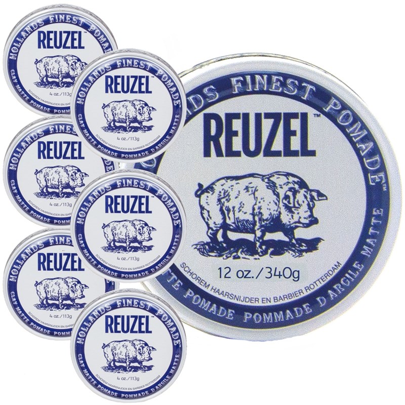 Reuzel Buy 6 Pigs, Get Hog FREE- Clay 7 pc.