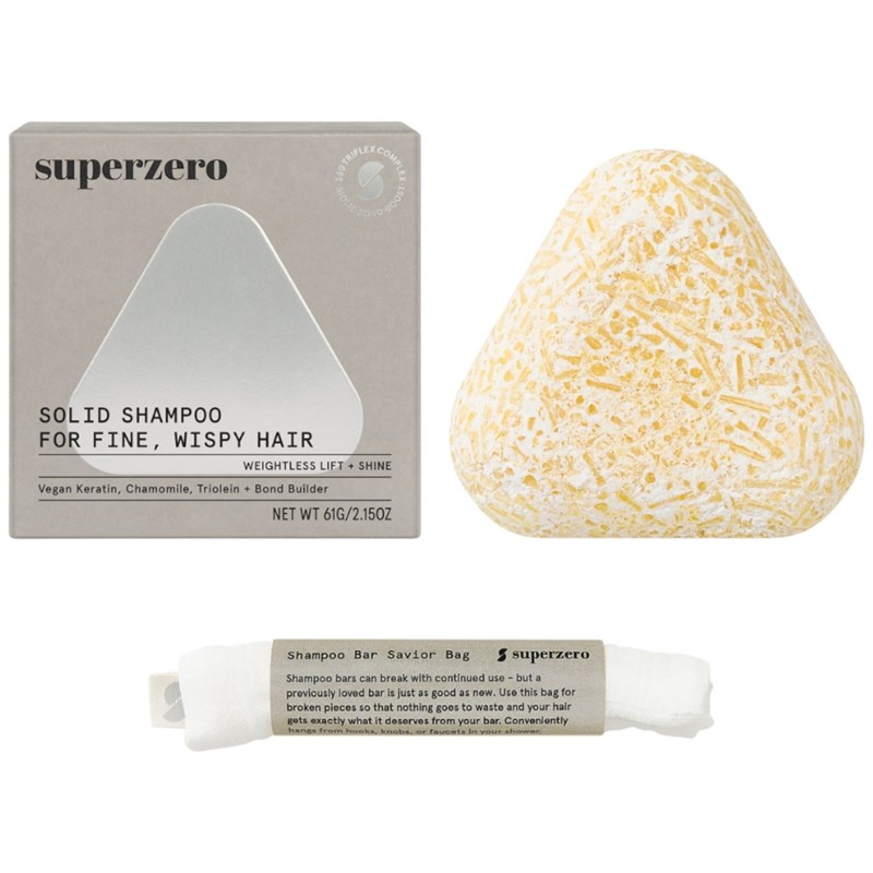 superzero SOLID SHAMPOO FOR FINE, WISPY HAIR 2.15 Fl. Oz.