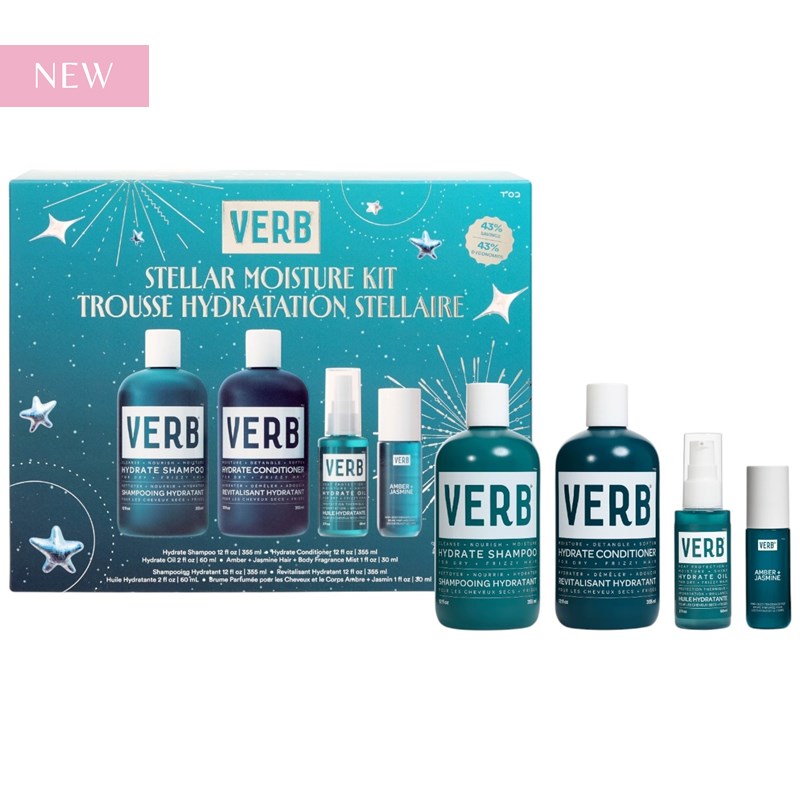 Verb stellar moisture holiday hydration kit 4 pc.
