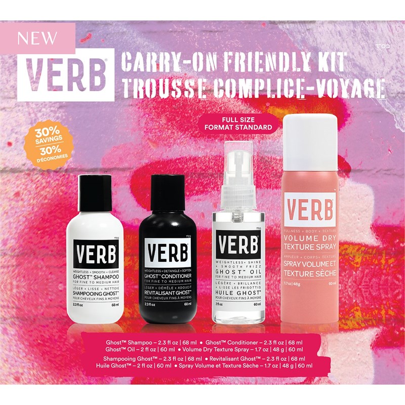 Verb carry-on friendly kit 4 pc.