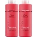 Wella INVIGO Brilliance Color Protection Shampoo & Conditioner Liter Duo for Coarse Hair 2 pc.
